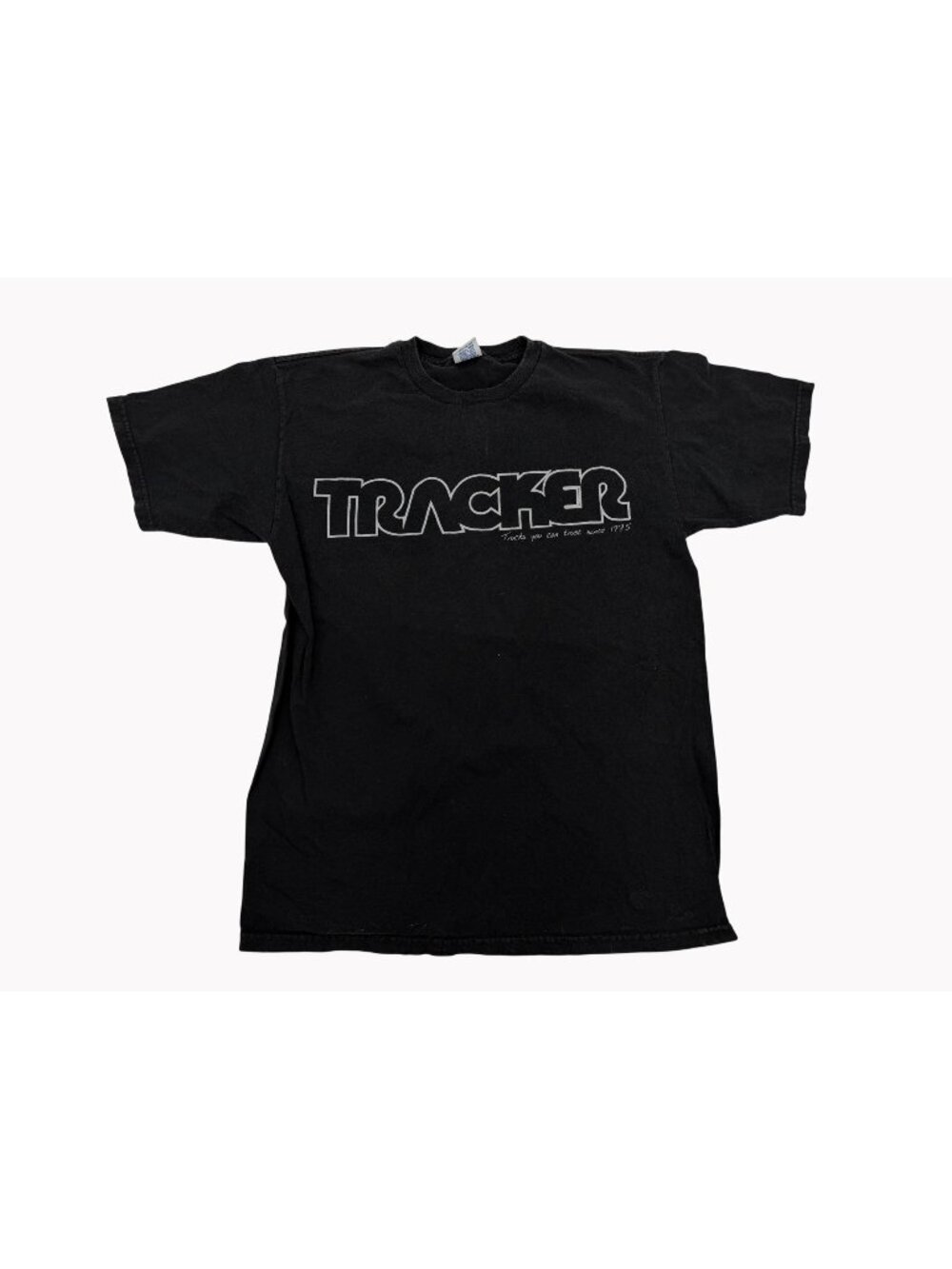 Tracker Trucks Menium Black Graphic T-Shirt Skateboard Cotton Made In USA
